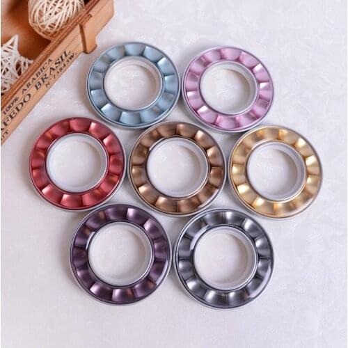 XWL 50Pcs Crystal Curtain Punch Ring Nano Circle Curtain Accessories DIY Silencer Mute Roman Rings Curtain Rods Eyelets Buckle