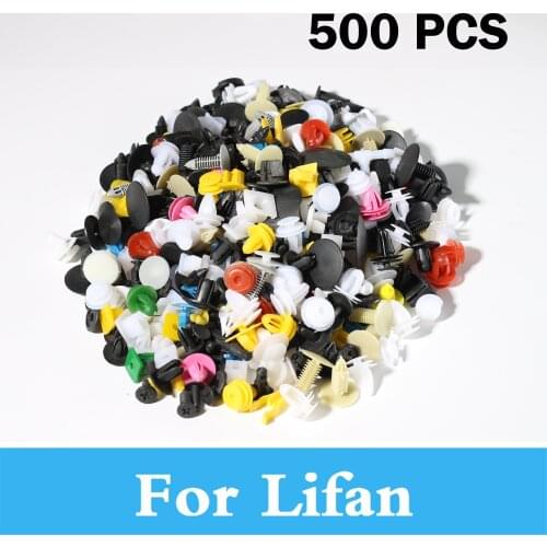 New 500pcs Colours Car Vehicle Bumper Clips Retainer Rivet For Lifan -530 Smily Solano Cebrium -720 Celliya X50 X60 Breez -520