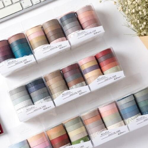 10Pcs/Set Diary Scrapbooking DIY Decoration Washi Tape Masking Tape Fantastic Colorful Masking Tape