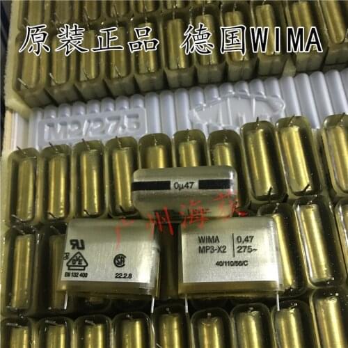 10PCS Genuine WIMA explosion-proof transparent capacitor MP3-X2 0.47UF 275Vac 474 250V