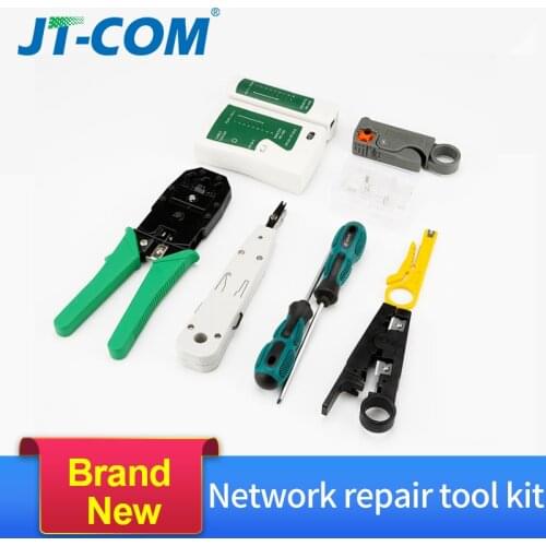 14 pcs/set LAN Network Repair Tool LAN Cable Tester RJ45 Crimping pliers Portable Wire Cutter Screwdriver Pliers Crimp Crimper