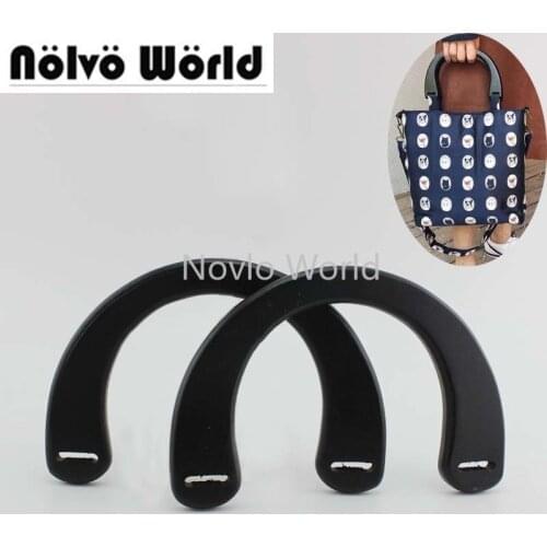 2-10-20 pieces,18.5X12.5cm Black Arch bridge Women Patchwork bags,Plywood Purse Frame Handle Wooden Bag Purse Handle