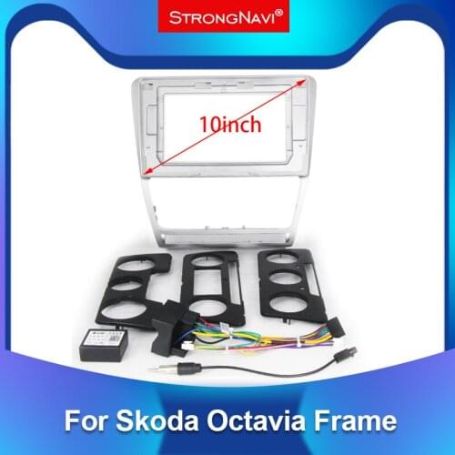 2 Din Car Refitting DVD fascia Frame fit for Skoda Octavia Kodiaq Fabia Dash Mount Trim Kit Frame Audio Fascia car radio frame