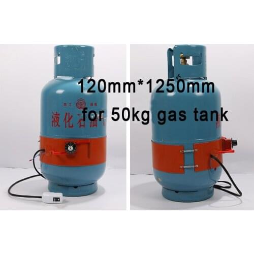220v 120mm(Width)*1250mm(Length) 50kg liquefied gas bottle silicon Rubber heating belt gas tank heating tape gas can heater band