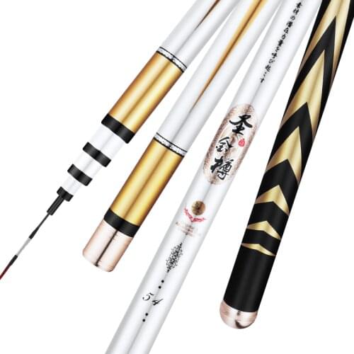 3.6/4.5/5.4/6.3/7.2M Taiwan Fishing Rods Ultralight Super Hard Hand Pole Carbon Fiber Telescopic Wedkarstwo Olta Spinning Sticks