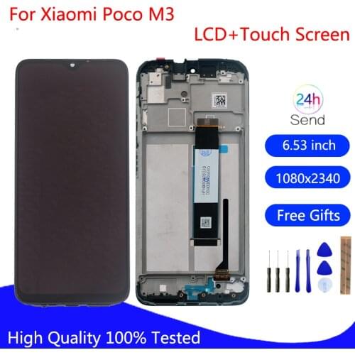 Original For Xiaomi Poco M3 LCD Screen Display Touch Panel Digitizer 6.53" For Pocophone M3 M2010J19CG Screen LCD Display