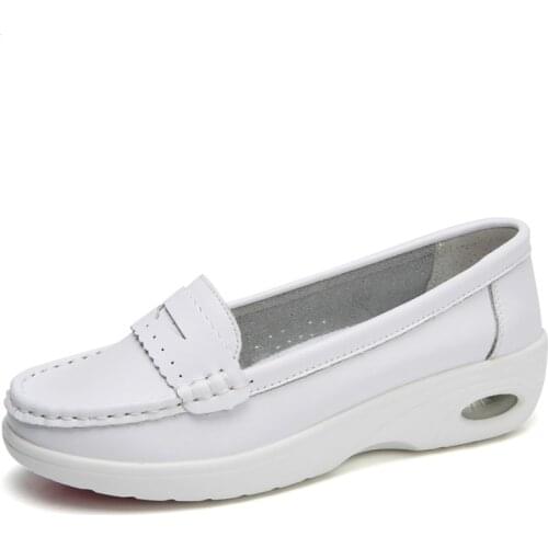 2020 Womens Winter Ballet shoes genuine leather shoes woman moccasins dancer Chaussure woman Oxford shoes for women