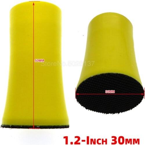 1Pcs 1.2 Inch 30mm Hand Sanding Block Hook Loop Mixed Polishing Tools Pu Foam For Grinding Pad Discs Abrasive Tool
