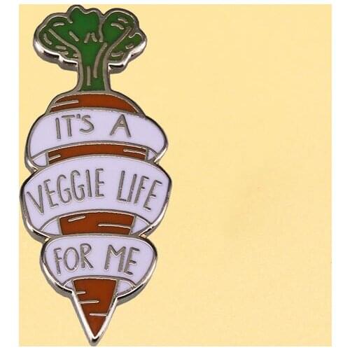 Funny Carrot Enamel Pins Cute Metal Cartoon Brooch Men Women Fashion Jewelry Gifts Anime Movie Hat Bag Clothing Lapel Badges