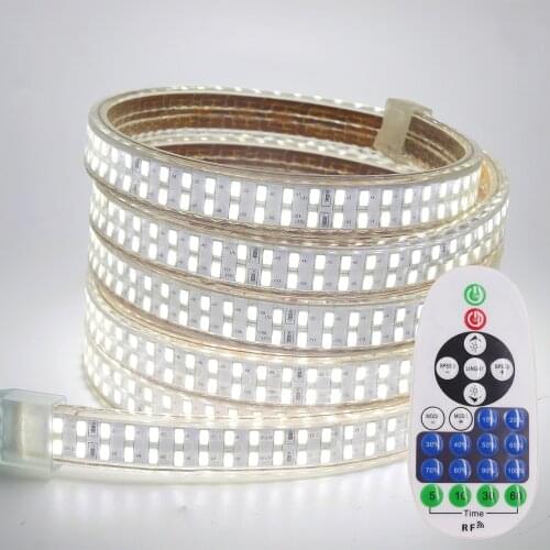 Dimmable 5730 Led Strip 220V 110V Waterproof White / Warm Whtie Double Row 240led/m LED Light Strip