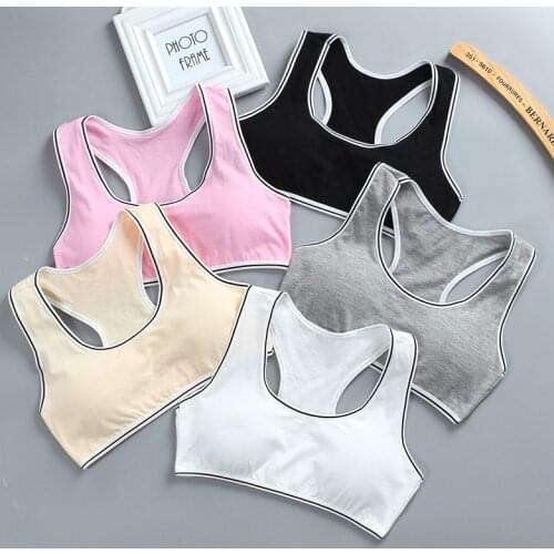 Cotton Young Girls Kid Underwear For Sport Wireless Small Training Puberty Bras teen underwear puberty