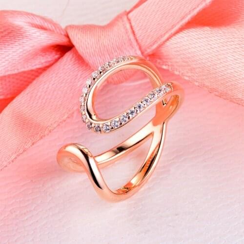 100% 925 Sterling Silver 2020 Mothers Day 925 Silver Women Ring Wrapped Open Infinity Rings For Women Wedding Engagemen Jewelry