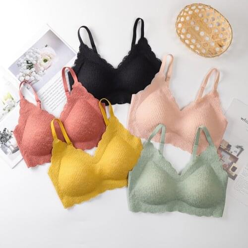 Elifashion Bubble Thailand latex Seamless One Piece Lace Underwear Strap Sports Fashion Bra For Women