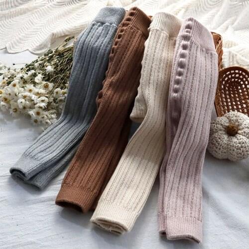 Leggings For Girls Spanish Style Pants Childrens Warm Stockings Kids Solid Tights Toddler Baby 2020 Autumn Winter Trousers