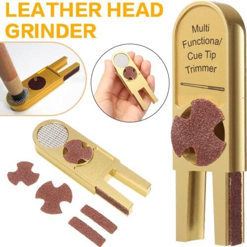 Multifunctional Gold U-shaped Grinding Billiards Cue Tip Scuffer Trimmer Billiard Bar Head Repair Tool Billiard Supplies