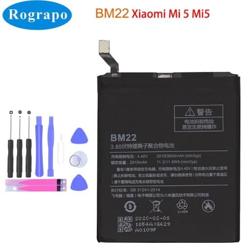 New Xiao Mi 3000mAh Replacement BM22 Battery For Xiaomi Mi5 Mi 5 M5 Original Cell Mobile Phone