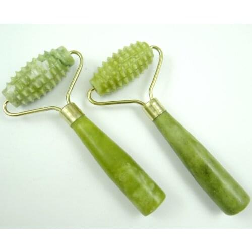 Wholesale Portable Pratical Natural Facial Beauty Massage Tool JADES Roller Face Thin Massager Natural Jades Massage pendant