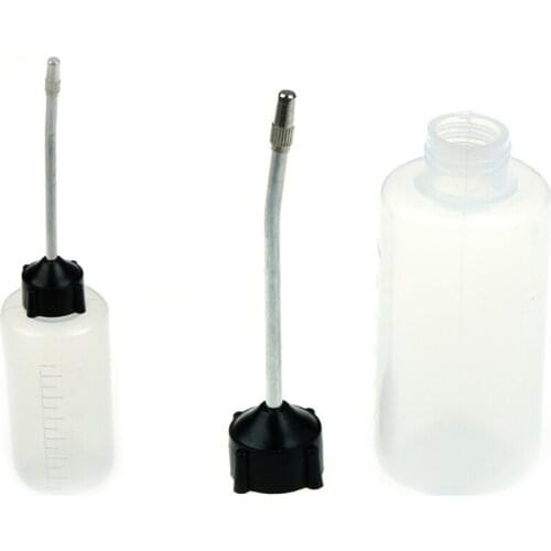 120ml Long Mouth Clear Oil Bottle Plastic Sewing Machine Empty Iron Head Refueling Machine Oiler Tool