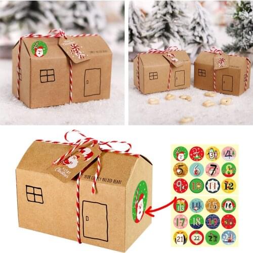 Christmas Countdown Gift Box Merry Christmas Decorations For Home 2021 Cristmas Ornament Xmas Navidad Gifts New Year 2022