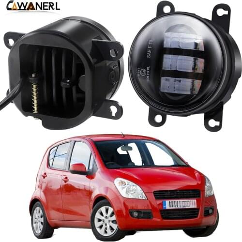 Fog Light Assembly Car 30W 6000LM Front Bumper LED Fog Lamp DRL White Amber H11 12V For Suzuki Splash Hatchback 2008-2015