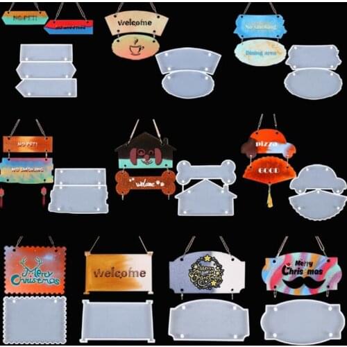 Transparent silicone mold resin decoration process For DIY rectangular diamond house number mold epoxy resin mold for jewelry