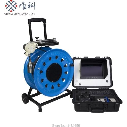 Depth counter / 10inch HD display/ 150m cable water pipe video inspection cmaera