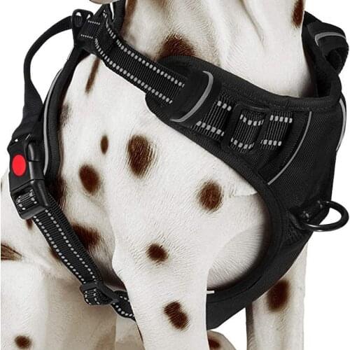 Dog Harness Sports Chest Anti Traction Adjustable Reflective Harness Dog Vest Arnet Dog for Training Durable Breathable Oxford
