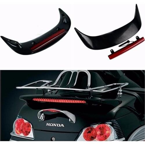 Rear Trunk Spoiler with LED Somke Lens For Honda GL1800 GOLDWING 2001-2011 New