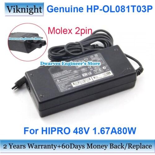 80W HP-OL081T03P 48V 1.67A Laptop AC Adapter Charger for Hipro For For CISCO ASA5505 ROUTER 1800 ASA5505-PWR-AC Power Supply