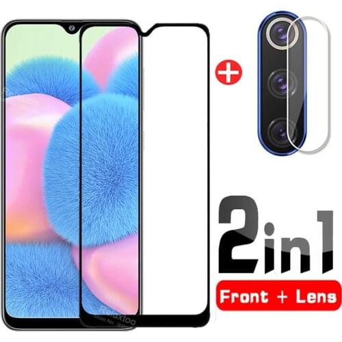 2 in 1 camera lens Protector case for samsung a30s safty Glas on for samsung a30s case fundas case somsung a30s a30 s a 30s case