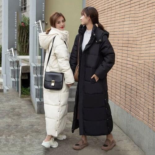 Winter Jacket Womens Coats 2021 Cotton Padded Clothes Long Hooded Thicken Loose Female Parkas Plus Size 3XL Solid Chaqueta Mujer