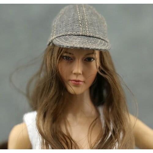 1/6 Scale Female Trendy Visor Hat soldier Woman Popular Cap baseball cap for 12'' Action Figure AccessorieModel Girls