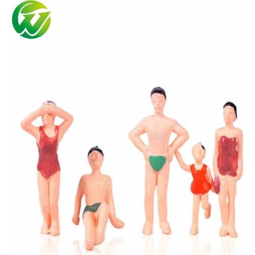 100pcs High Quality 1/75 2.5CM HIGH Swimming Model Figures For Architecture
