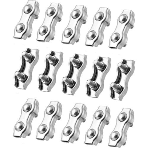 15Pcs Poly Rope Connector,Wires Splicer Wire Cable Clamp Connector for Electric Fences