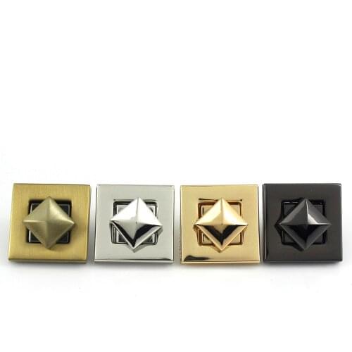 1x Metal Square Turn Lock Clasps Closure buckle Leather Craft Women Bag Purse Handbag Shoulder Closure DIY Accessories