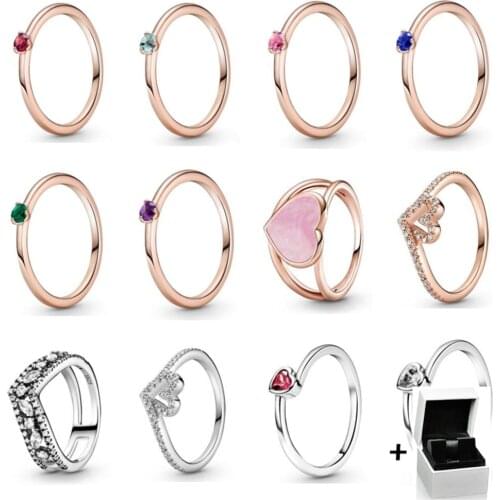 2021 100% 925 Sterling Silver Valentines Day Limited Favorites Ring Fit European Women Luxury Original Jewelry Gift with Box