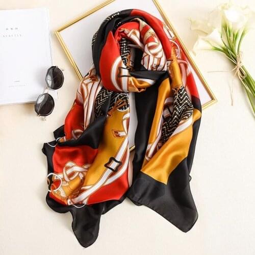 2021 Luxury Brand Women Scarf Summer Silk Scarves Shawls Lady Wraps Soft Pashimina Female Echarpe Designer Beach Stole Bandana