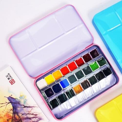 24/36 Colors Professional Transparent Solid Watercolor Paint Artist Watercolor pigment for Artist Drawing Painting Supplies