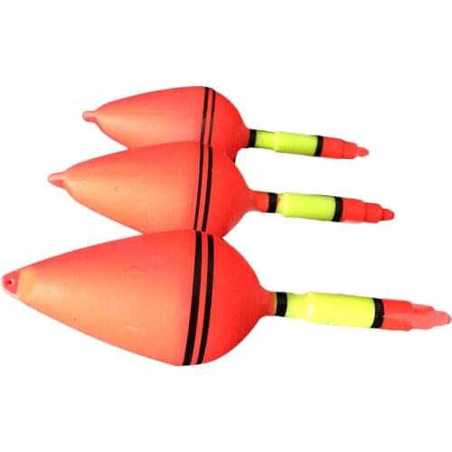 4 Pcs/set 4 Size Orange Fishing Drift Floats Slip Bobbers Big Belly Plastic Charms Fishing Float Buoys