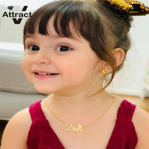 9 Font Style Custom Name Necklace Nameplate Jewelry BFF Personalized Choker Silver Rose Gold Box Chain Bridesmaid Christmas Gift