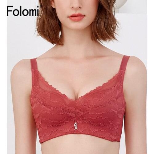 Folomi Sexy Push Up Lingerie Wireless Bras For Women Lace Underwear Plus Size Seamless Bralette 32-40 A B C Cup