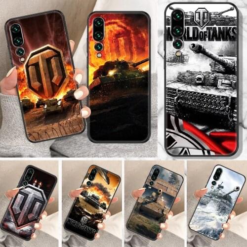 Game World of Tanks Phone Case For Huawei P Mate P10 P20 P30 P40 10 20 Smart Z Pro Lite black tpu funda soft Etui pretty