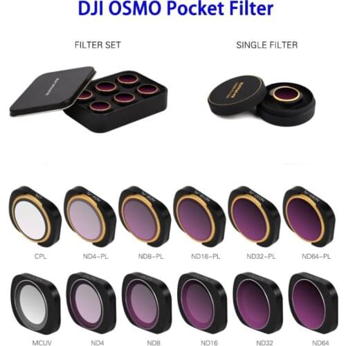 DJI Pocket 2 Filter MCUV CPL NDPL ND64-PL ND32-PL ND4 ND8 Camera Lens Filter Kit for DJI OSMO POCKET Gimbal Accessories