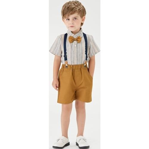 Boy Kids 2020 Summer Gentleman Clothing Suit Fashion Birthday Party Boy Baby Clothing Suit 1-5 Years Infant Boy Clothes Set