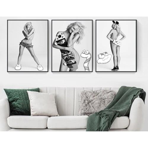 Bedroom Home Decor Fashion Sexy Model Girl Decorative Wall Art Pictures Poster Print For