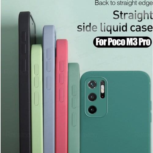 For Xiaomi Poco M3 Pro Case Liquid Silicone Cover Xiomi Mi Pocom3 Pocco Poko Poxo Pocophone M 3 M3pro 5G Camera Shockproof Coque