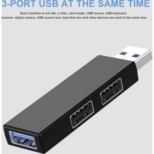 Docking Station 3 Ports High Speed Keyboard Mouse U Disk Mini USB3.0 Splitter Hub Adapter for PC