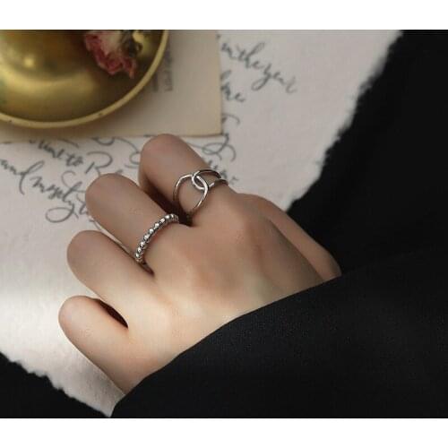 Geometric Cross Rings For Women Opening Adjustable Fashion Korea New Design Hip Hop Hot Student Lady Party Gift Jewelry BOYULIGE