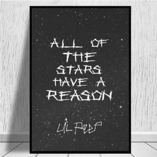Lil Peep Quote Wall Art Letters CanvasArt Painting Posters and Prints Cuadros Wall Art Pictures for Living Room Home Decoration