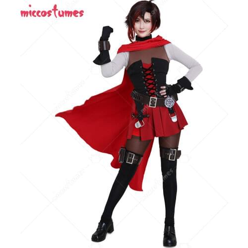 Ruby Rose Cosplay Costume with Cloak and Belts SetHalloween Costumes for Women